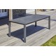 Table de jardin CAMARGUE (220x100 cm) en aluminium et plateau céramique - GRIS ANTHRACITE