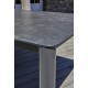 Table de jardin CAMARGUE (220x100 cm) en aluminium et plateau céramique - GRIS ANTHRACITE