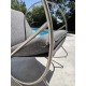 Rocking chair de jardin CAPRERA en textilène et inox - GRIS