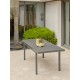 Lot composé d'une table de jardin DANIA-TB210-STONE-N avec rallonge et de 4 chaises STOCKHOLM-CH empilables