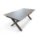 Table de jardin FLORIDE (180/240x100 cm) en aluminium avec rallonge automatique - QUARTZ