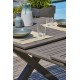 Table de jardin FLORIDE (180/240x100 cm) en aluminium avec rallonge automatique - QUARTZ