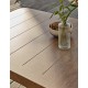 Salon bas de jardin GOYA 5 places en aluminium imitation bois - GRIS