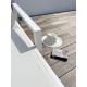 Bain de soleil multi-positions IBIZA en aluminium et textilène - BLANC