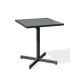 Guéridon de jardin LOUISE (70x70 cm) avec plateau pliant en acier - ANTHRACITE