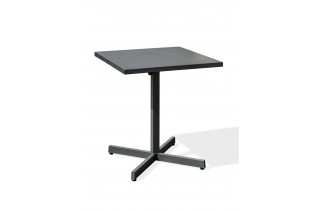 Guéridon de jardin LOUISE (70x70 cm) avec plateau pliant en acier - ANTHRACITE