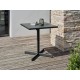 Guéridon de jardin LOUISE (70x70 cm) avec plateau pliant en acier - ANTHRACITE