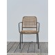 Fauteuil de jardin empilable MARCEAU en corde et acier - GRIS ANTHRACITE