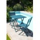 Chaise de jardin pliante MARIUS en aluminium - BLEU CANARD