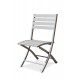 Chaise de jardin pliante MARIUS en aluminium - GRIS