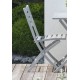 Chaise de jardin pliante MARIUS en aluminium - GRIS