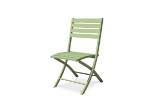 Chaise de jardin pliante MARIUS en aluminium - VERT LAGUNE
