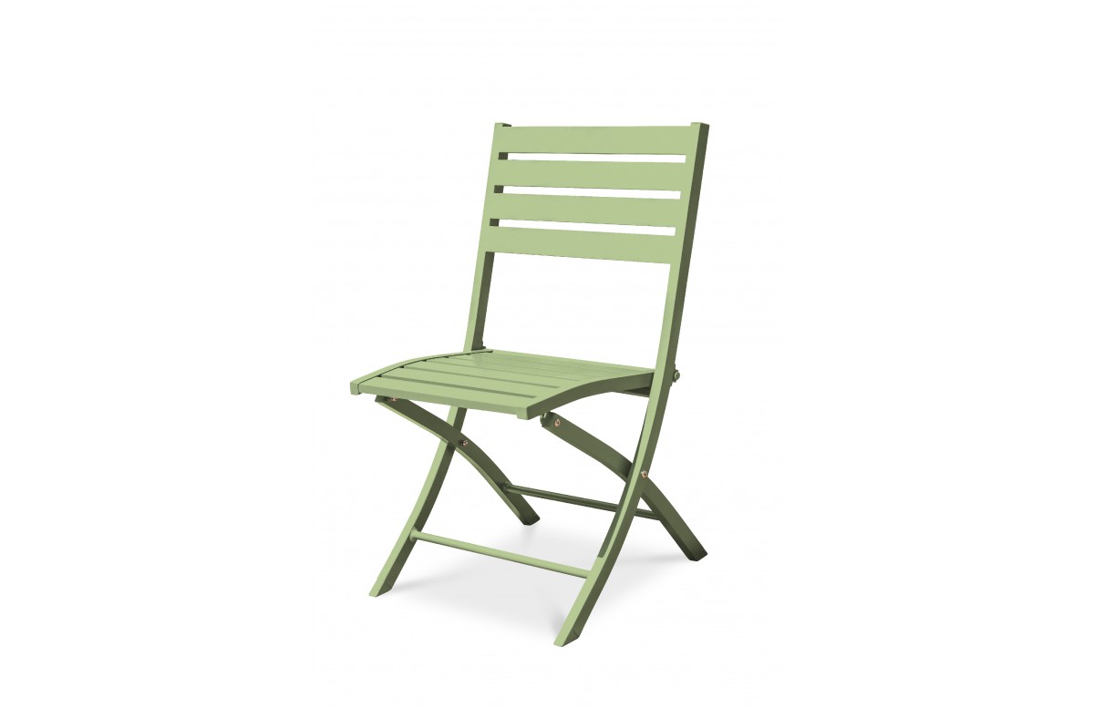 Chaise de jardin pliante MARIUS en aluminium - VERT LAGUNE