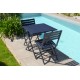Chaise de jardin pliante MARIUS en aluminium - BLEU NUIT