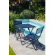 Chaise de jardin pliante MARIUS en aluminium - BLEU NUIT