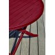 Lot composé d'une table de jardin MARIUS-TB110-CARMIN pliante et de 4 chaises MARIUS-CP-CARMIN pliantes