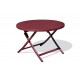 Table de jardin pliante MARIUS (diam. 110 cm) en aluminium - CARMIN