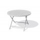 Table de jardin pliante MARIUS (diam. 110 cm) en aluminium - GRIS