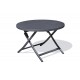 Table de jardin pliante MARIUS (diam. 110 cm) en aluminium - GRIS ANTHRACITE