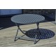 Table de jardin pliante MARIUS (diam. 110 cm) en aluminium - GRIS ANTHRACITE