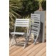 Lot composé d'une table de jardin MARIUS-TB140-GRIS pliante et de 4 chaises MARIUS-CP-GRIS pliantes