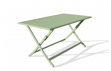 Table de jardin pliante MARIUS (140x80 cm) en aluminium - VERT LAGUNE
