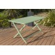 Table de jardin pliante MARIUS (140x80 cm) en aluminium - VERT LAGUNE