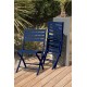 Lot composé d'une table de jardin MARIUS-TB140-MARINE pliante et de 4 chaises MARIUS-CP-MARINE pliantes