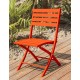 Lot composé d'une table de jardin pliante MARIUS-TB140-ORANGE et de 4 chaises MARIUS-CP-ORANGE pliantes