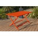 Table de jardin pliante MARIUS (140x80 cm) en aluminium - ORANGE
