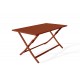 Table de jardin pliante MARIUS (140x80 cm) en aluminium - TERRACOTTA