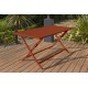 Table de jardin pliante MARIUS (140x80 cm) en aluminium - TERRACOTTA