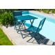 Lot composé d'une table de jardin MARIUS-TB70-CANARD pliante et de 2 chaises MARIUS-CP-CANARD pliantes