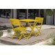 Lot composé d'une table de jardin MARIUS-TB70-MOUTARDE pliante et de 2 chaises MARIUS-CP-MOUTARDE pliantes