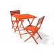 Lot composé d'une table de jardin MARIUS-TB70-ORANGE pliante et de 2 chaises MARIUS-CP-ORANGE pliantes
