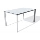 Table de jardin MEET (160x90 cm) en aluminium laqué et peinture Epoxy - BLANC
