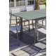 Table de jardin MIAMI (180/240x100 cm) en aluminium avec rallonge automatique - KAKI
