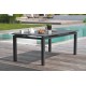 Table de jardin MIAMI (240/300x100 cm) en aluminium avec rallonge automatique - GRIS ANTHRACITE