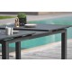 Table de jardin MIAMI (240/300x100 cm) en aluminium avec rallonge automatique - GRIS ANTHRACITE