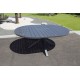 Table de jardin PELOSA (145/199X145 cm) en aluminium avec rallonge papillon - GRIS ANTHRACITE