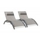 Lot composé de 2 bains de soleil CL76GREY (pré-montés) empilables