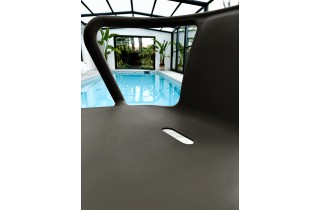 Fauteuil de jardin empilable DIEGO en polypropylène - NOIR