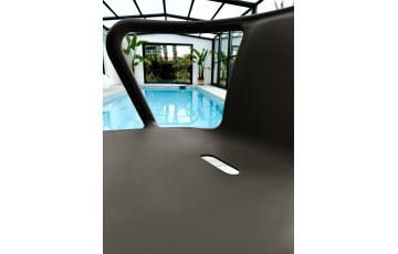 Fauteuil de jardin empilable DIEGO en polypropylène - NOIR