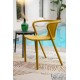 Fauteuil de jardin empilable DIEGO en polypropylène - MOUTARDE