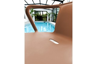 Lot composé de 2 fauteuils de jardin DIEGO-FT-TERRACOTTA empilables