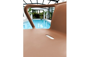 Lot composé de 2 fauteuils de jardin DIEGO-FT-TERRACOTTA empilables