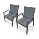 Lot composé de 2 fauteuils de jardin FLORIDE-FT-GRISANTH empilables