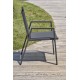 Lot composé de 2 fauteuils de jardin FLORIDE-FT-GRISANTH empilables