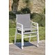 Lot composé d'une table de jardin FLORIDE-TB240-ALU-B avec rallonge et de 8 fauteuils FLORIDE-FT-BLANC empilables