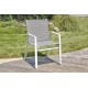 Lot composé d'une table de jardin FLORIDE-TB240-ALU-B avec rallonge et de 8 fauteuils FLORIDE-FT-BLANC empilables